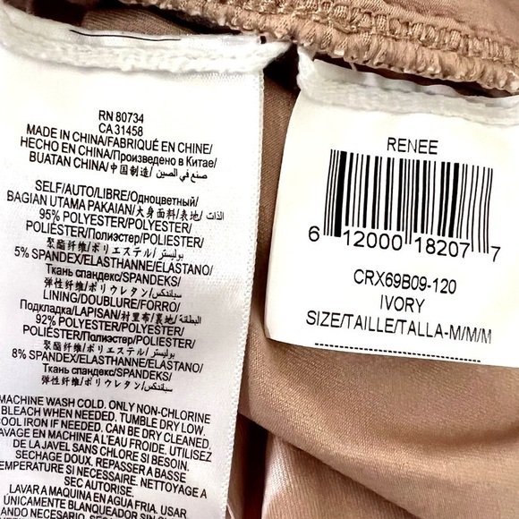 BCBGMAXAZRIA Runway Renee Ivory Sleeveless Ruched-Side mini bodycon Dress size M - Picture 11 of 11